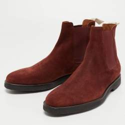 Pre Owned Common Projects Brown Suede Chelsea Boots Size 41