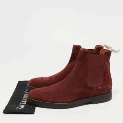 Pre Owned Common Projects Brown Suede Chelsea Boots Size 41