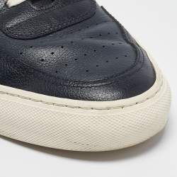 Common Projects Navy Blue Leather Bumby Lace Up Sneakers Size 44