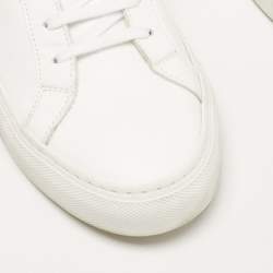 Common Projects White Leather Achilles Lace Up Sneakers Size 41