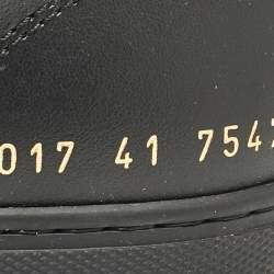 Common Projects Black Leather Achilles Lace Up Sneakers Size 41