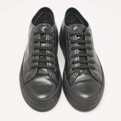 Common Projects Black Leather Achilles Lace Up Sneakers Size 41