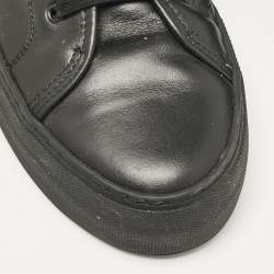 Common Projects Black Leather Achilles Lace Up Sneakers Size 41