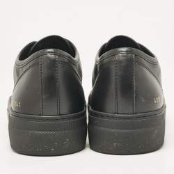 Common Projects Black Leather Achilles Lace Up Sneakers Size 41