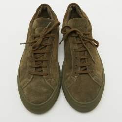Common Projects Olive Green Suede Achilles Low Top Sneakers Size 41