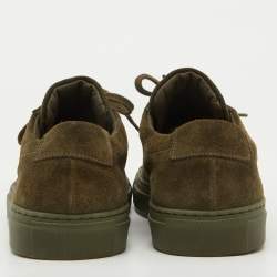 Common Projects Olive Green Suede Achilles Low Top Sneakers Size 41