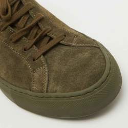 Common Projects Olive Green Suede Achilles Low Top Sneakers Size 41