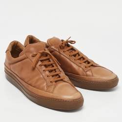 Common Projects Brown Leather Achilles Lace Up Sneaker Size 46