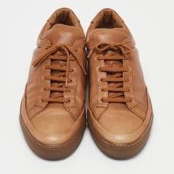 Common Projects Brown Leather Achilles Lace Up Sneaker Size 46