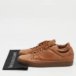 Common Projects Brown Leather Achilles Lace Up Sneaker Size 46