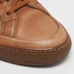 Common Projects Brown Leather Achilles Lace Up Sneaker Size 46