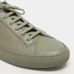 Common Projects Green Leather Achilles Lace Up Sneaker Size 43