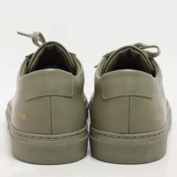 Common Projects Green Leather Achilles Lace Up Sneaker Size 43