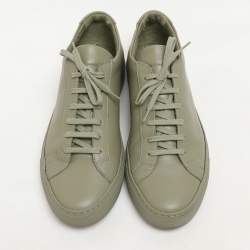 Common Projects Green Leather Achilles Lace Up Sneaker Size 43
