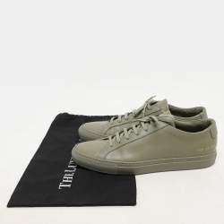 Common Projects Green Leather Achilles Lace Up Sneaker Size 43
