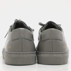Common Projects Grey Leather Achilles Lace Up Sneaker Size 43