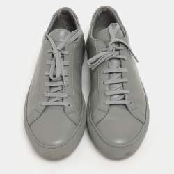 Common Projects Grey Leather Achilles Lace Up Sneaker Size 43