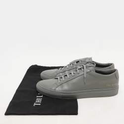 Common Projects Grey Leather Achilles Lace Up Sneaker Size 43