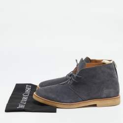 Common Projects Grey Suede Chukka Ankle Length Boots Size 41