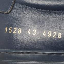 Common Projects Blue Leather Achilles Lace Up Sneakers Size 43