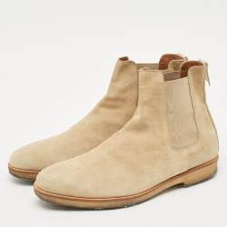 Common Projects Beige Suede Chelsea Boots Size 42