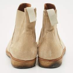Common Projects Beige Suede Chelsea Boots Size 42
