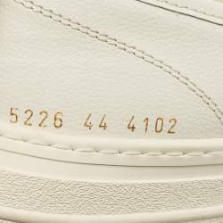 Common Projects White Leather Lace Up Sneakers Size 44