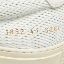 Pre Owned Common Projects White Leather Low Top Sneakers Size 41