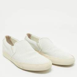 Pre Owned Common Projects White Leather Low Top Sneakers Size 41