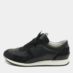 Common Projects Black Leather and Suede Lace Up Sneakers Size 43