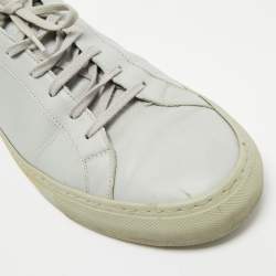 Common Projects Grey Leather Achilles Lace Up Sneaker Size 43
