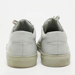 Common Projects Grey Leather Achilles Lace Up Sneaker Size 43