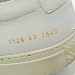 Common Projects Grey Leather Achilles Lace Up Sneaker Size 43