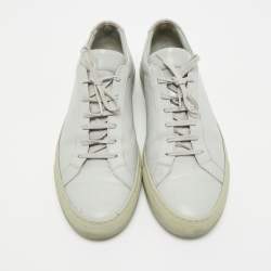 Common Projects Grey Leather Achilles Lace Up Sneaker Size 43