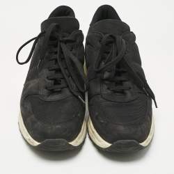 Pre Owned Common Projects Black Nubuck Leather and Suede Track Classic Lace Up Sneakers Size 43