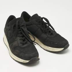 Pre Owned Common Projects Black Nubuck Leather and Suede Track Classic Lace Up Sneakers Size 43