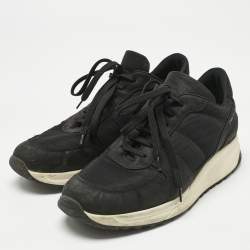 Pre Owned Common Projects Black Nubuck Leather and Suede Track Classic Lace Up Sneakers Size 43