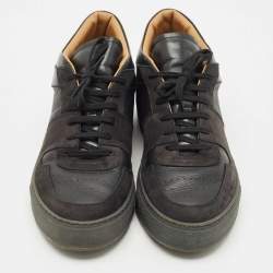 Pre Owned Common Projects Black Leather High Top Sneakers Size 43