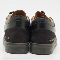 Pre Owned Common Projects Black Leather High Top Sneakers Size 43