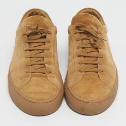 Pre Owned Common Projects Brown Suede Achilles Low Top Sneakers Size 44