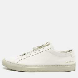 Pre Owned Common Projects White Leather Achilles Lace Up Sneakers Size 47