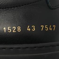 Pre Owned Common Projects Black Leather Lace Up Sneakers Size 43