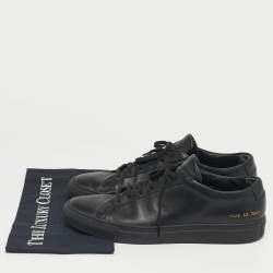 Pre Owned Common Projects Black Leather Lace Up Sneakers Size 43