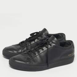 Pre Owned Common Projects Black Leather Lace Up Sneakers Size 43
