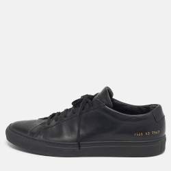 Pre Owned Common Projects Black Leather Lace Up Sneakers Size 43
