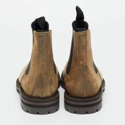 Pre Owned Common Projects Size 41 Brown Nubuck Leather Chelsea Boots