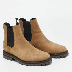 Pre Owned Common Projects Size 41 Brown Nubuck Leather Chelsea Boots
