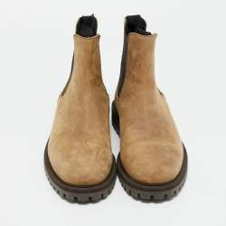 Pre Owned Common Projects Size 41 Brown Nubuck Leather Chelsea Boots