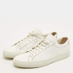 Pre Owned Common Projects Achilles Size 43 White Leather Lace Up Sneakers