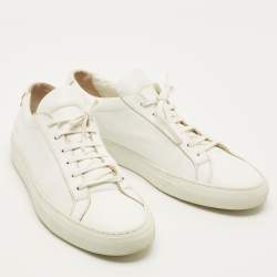 Pre Owned Common Projects Achilles Size 43 White Leather Lace Up Sneakers